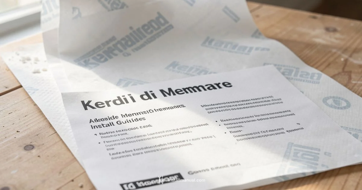 Kerdi Membrane Guide Kerdi Membrane Guide - Install Manual