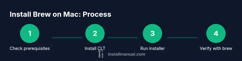 Process diagram for installing Brew on Mac