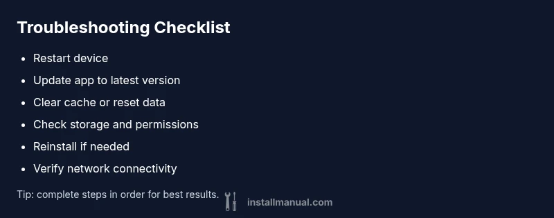 Checklist for troubleshooting app launch issues