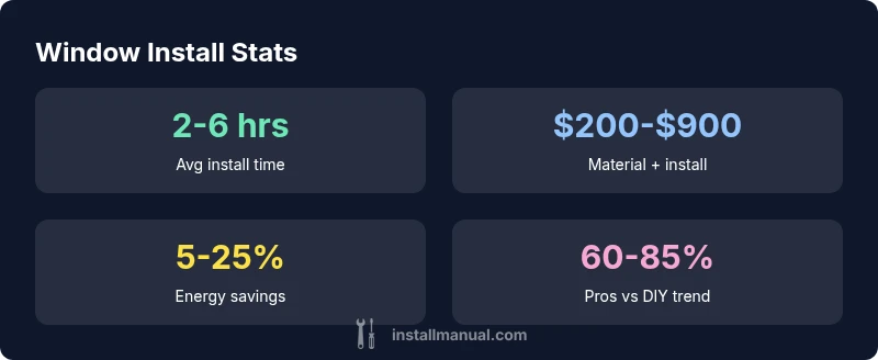 Infographic showing window installation statistics