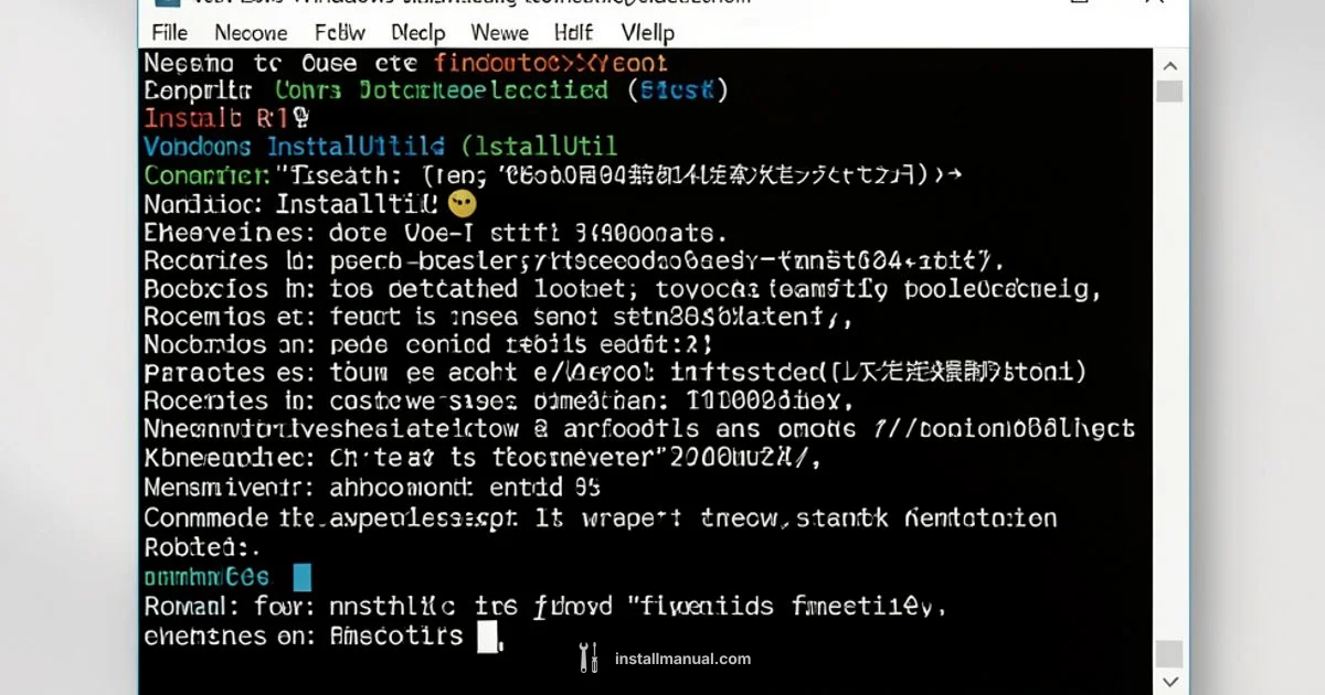 Locate InstallUtil - Install Manual